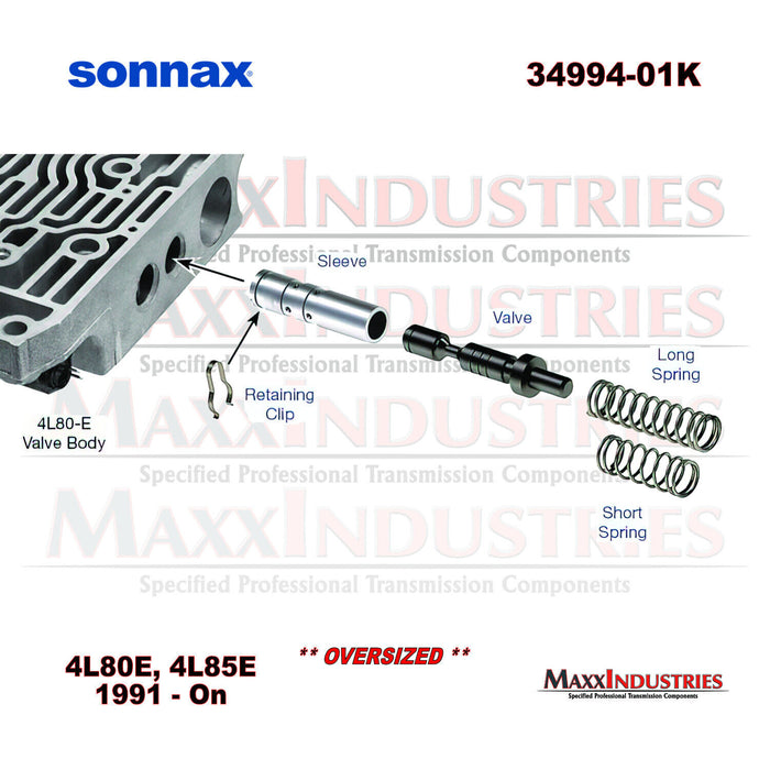 Sonnax 34200-16K Transmission Actuator Feed Limit Valve Kit 4L80E 91-18