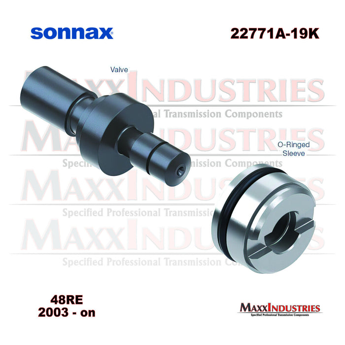 Sonnax 22771A-19K Transmission Plug & Sleeve Kit, Line Pressure 48RE 03-18