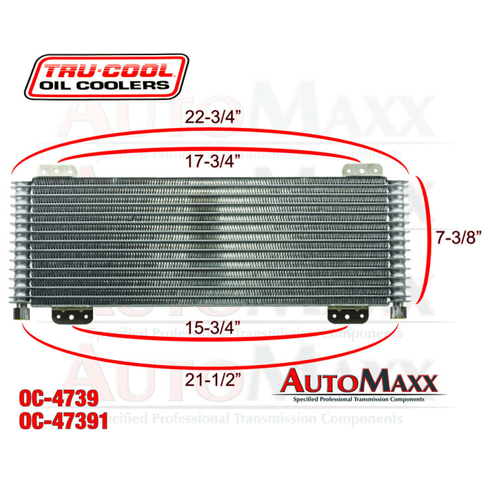 Genuine TruCool Max 40000 GVW  Transmission Oil Cooler Low Pressure Drop LPD4739