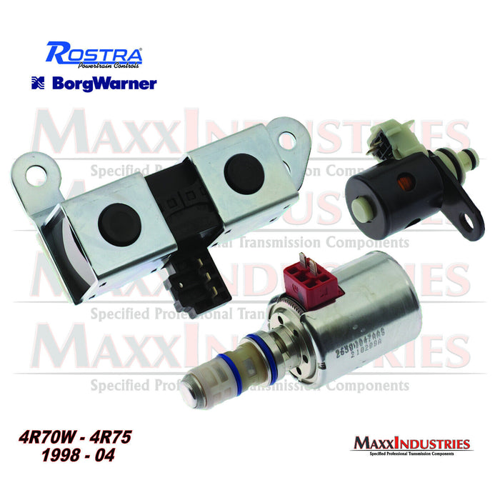 1998-04 AODE 4R70W Ford Transmission Solenoid New 3 Piece Set