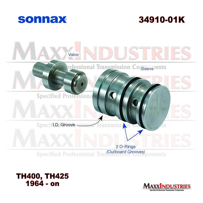 Sonnax 34910-01K Transmission Reverse Boost Valve Kit (Includes O-Rings) TH400