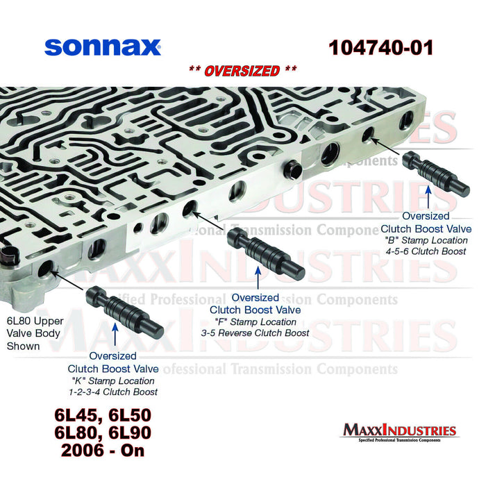 Sonnax 104740-01 Transmission Clutch Boost Valve (Oversized) 6L45/50/80/90